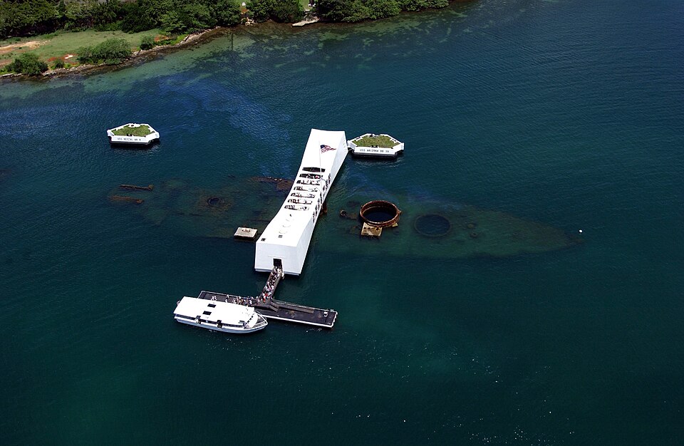 A photograph of USS Arizona Memorial