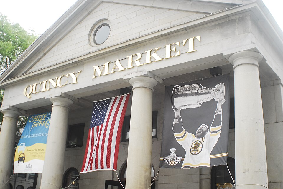 A photograph of Quincy Market