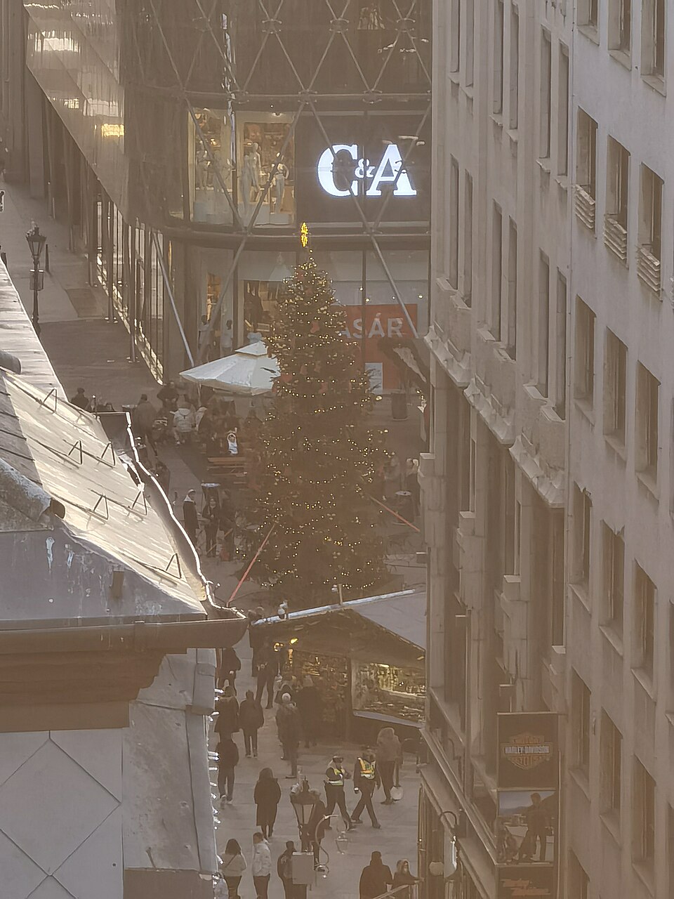 A photograph of Vorosmarty Square