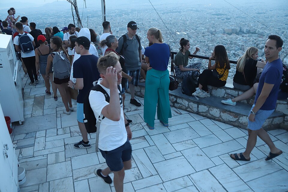 A photograph of Mount Lycabettus