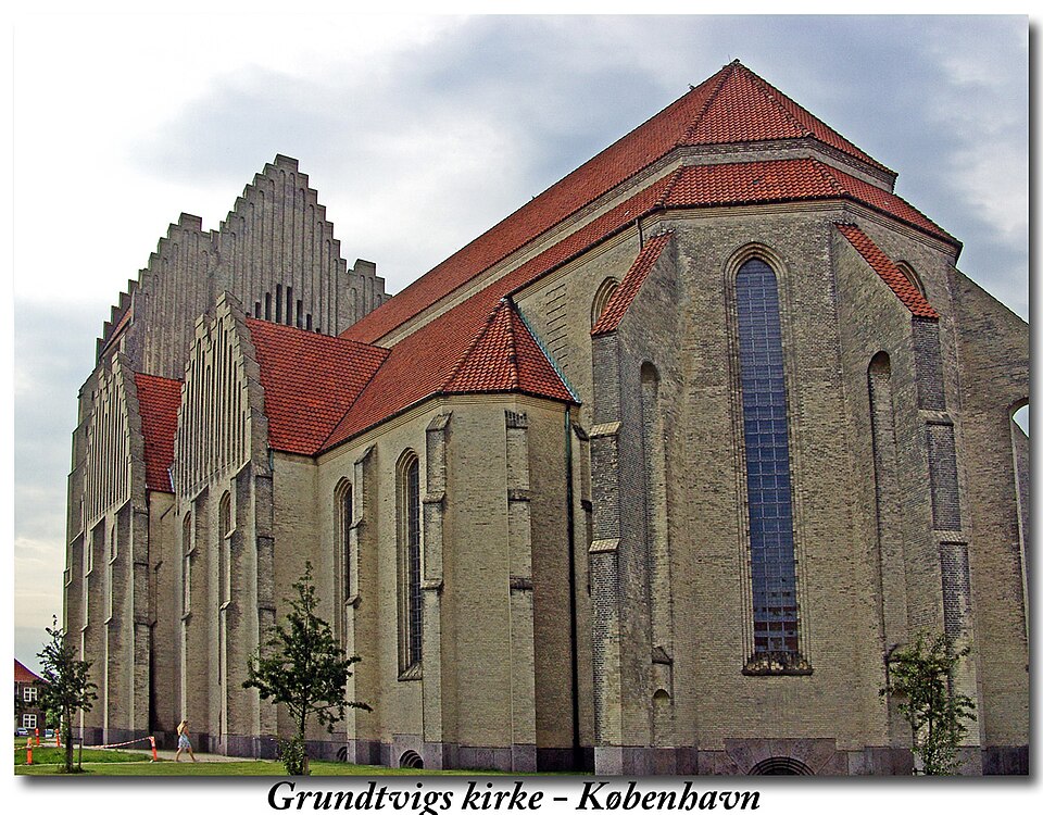 A photograph of Grundtvig's Church