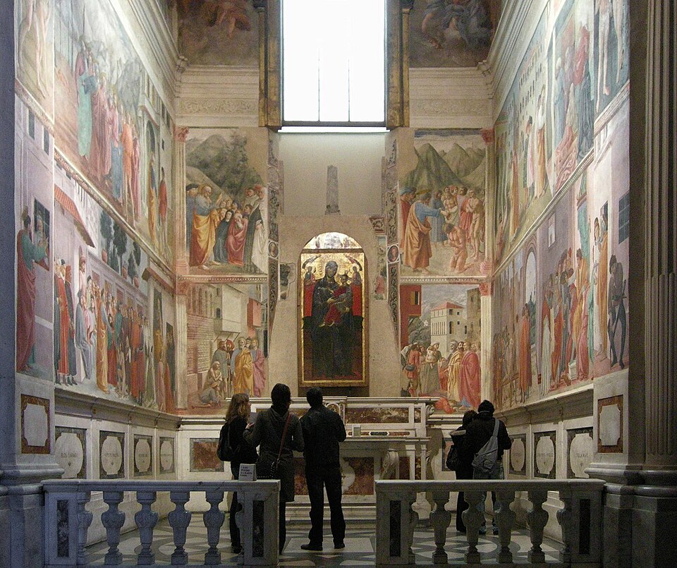 A photograph of Brancacci Chapel