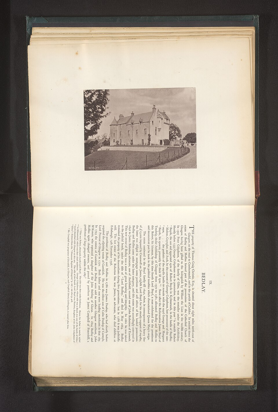 A photograph of Bedlay Castle