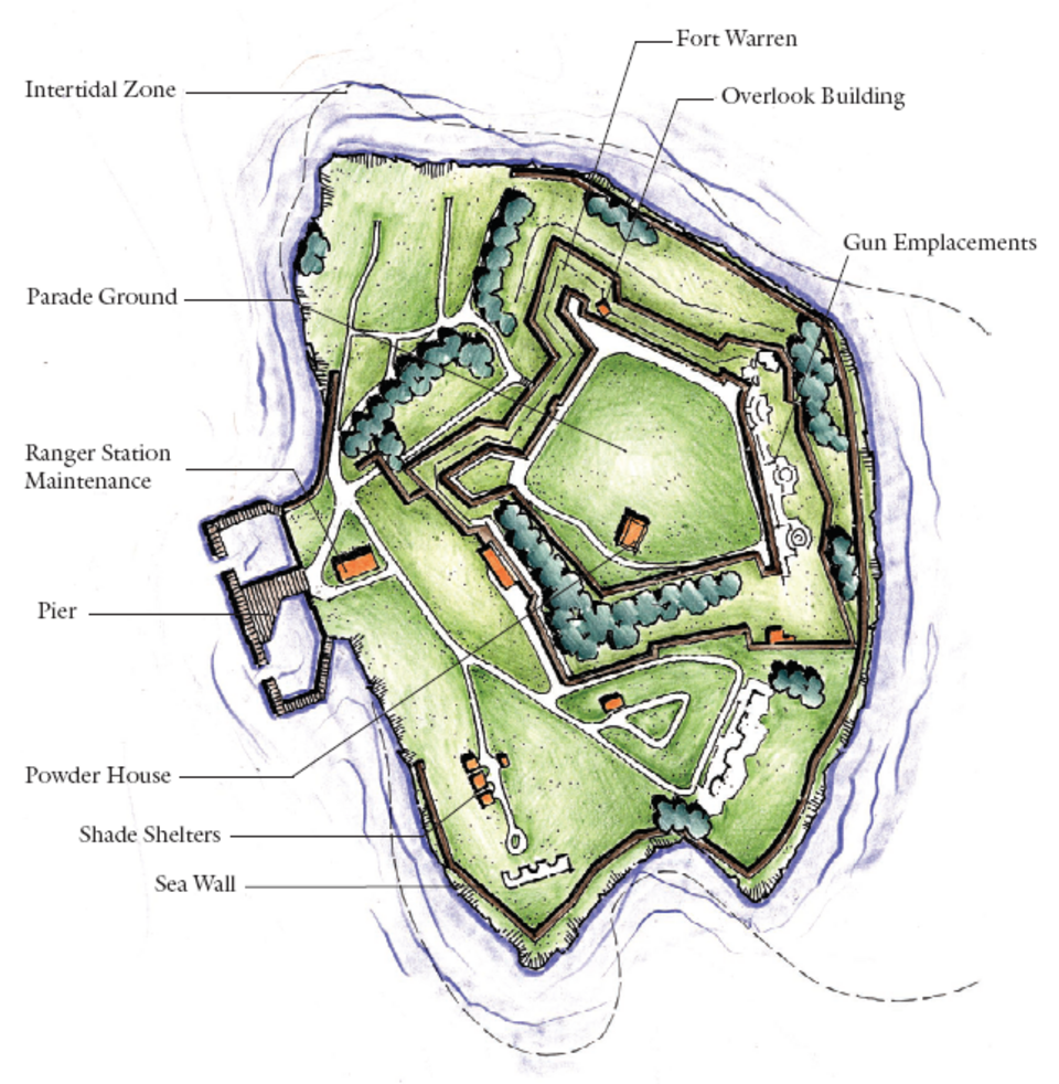 A photograph of Georges Island