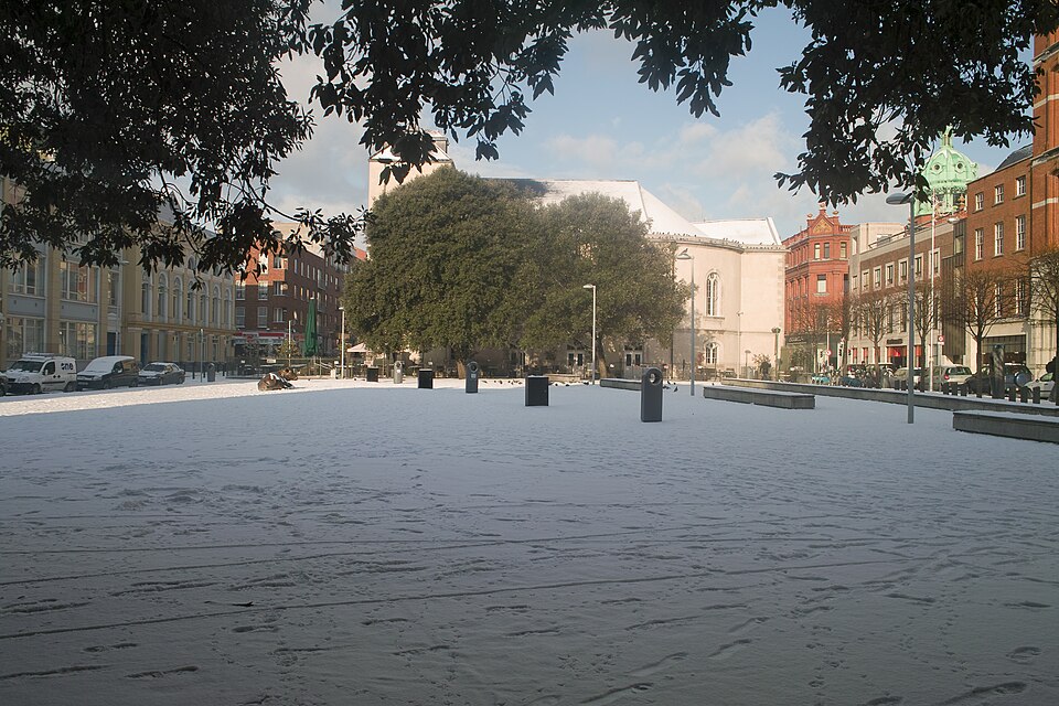 A photograph of Wolfe Tone Square