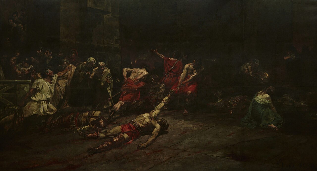 A photograph of Spoliarium