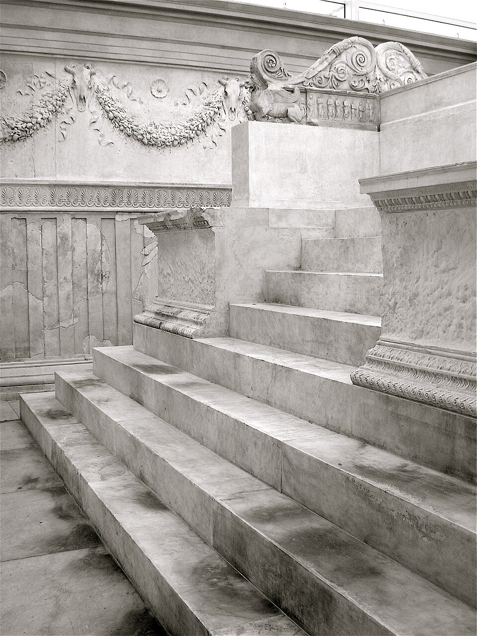 A photograph of Ara Pacis