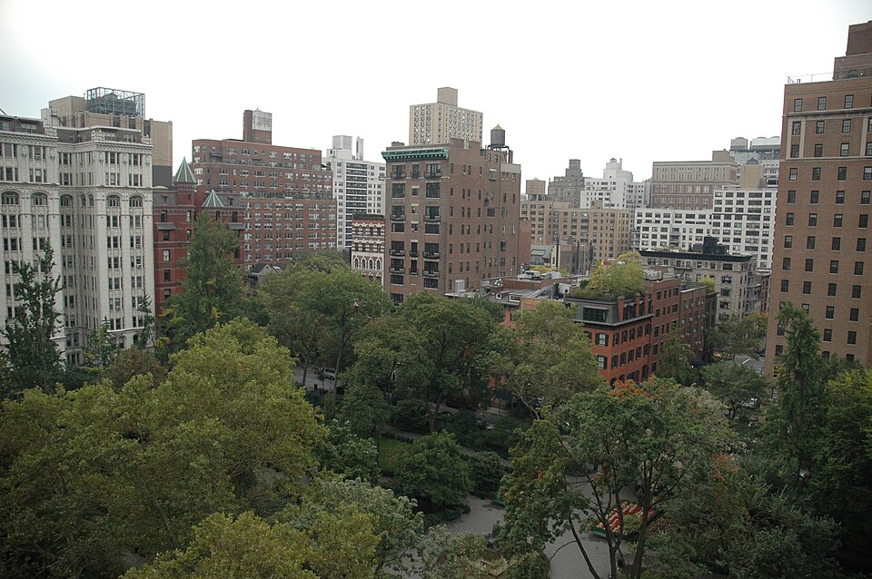 A photograph of Gramercy Park