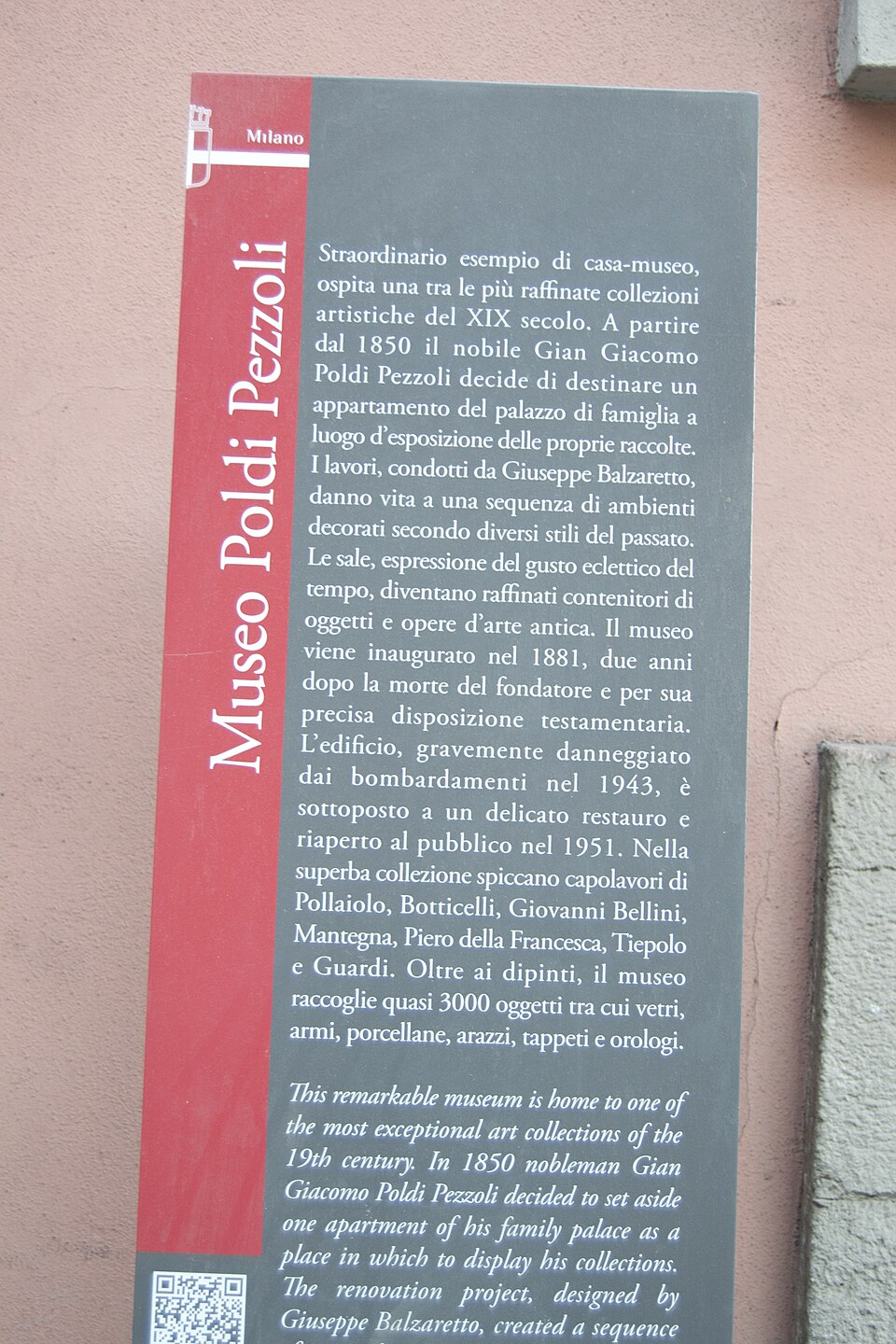 A photograph of Museo Poldi Pezzoli