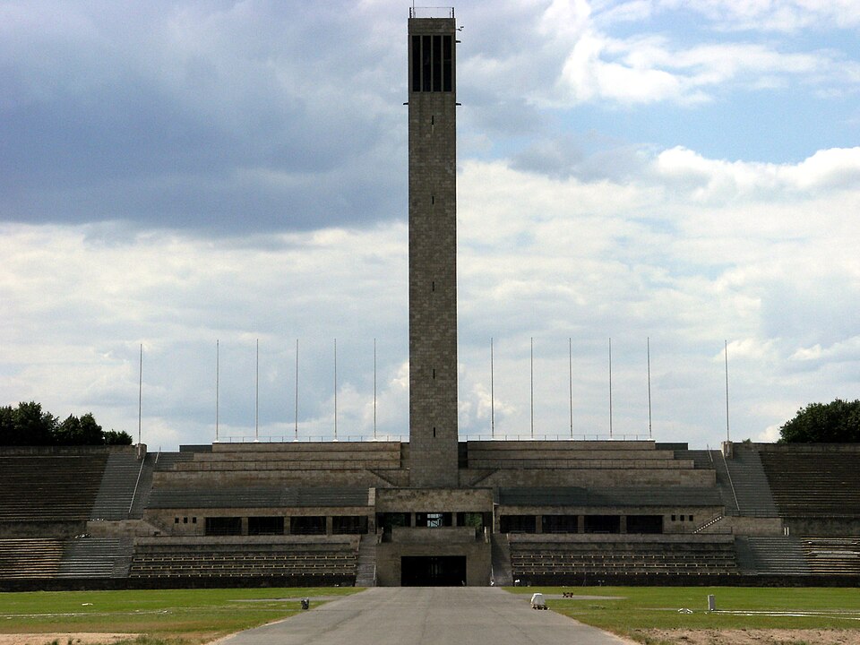 A photograph of Bell Tower of Berlin Olympic Stadium