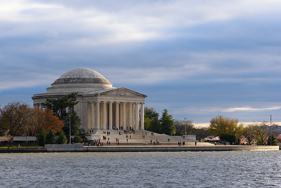 A photograph of Jefferson Memorial