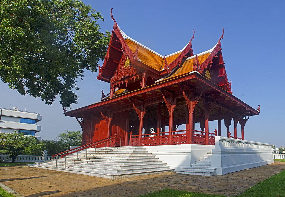 A photograph of Santichaiprakarn Park