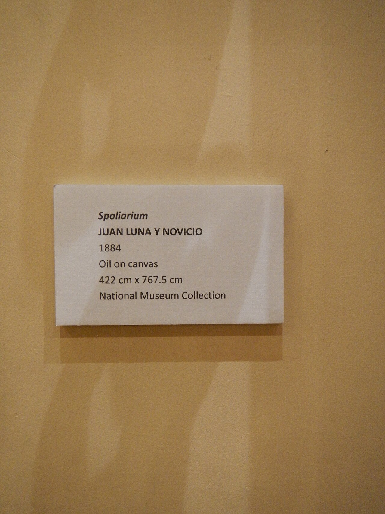 A photograph of Spoliarium