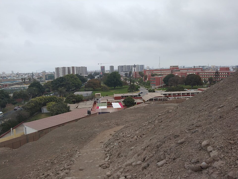 A photograph of Huaca San Marcos