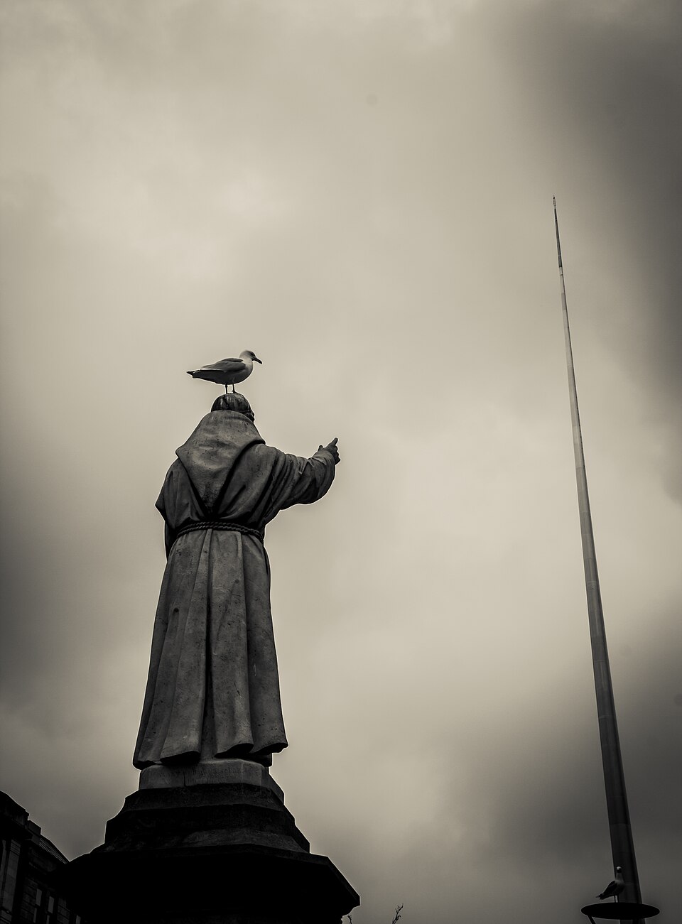 A photograph of Father Mathew monument