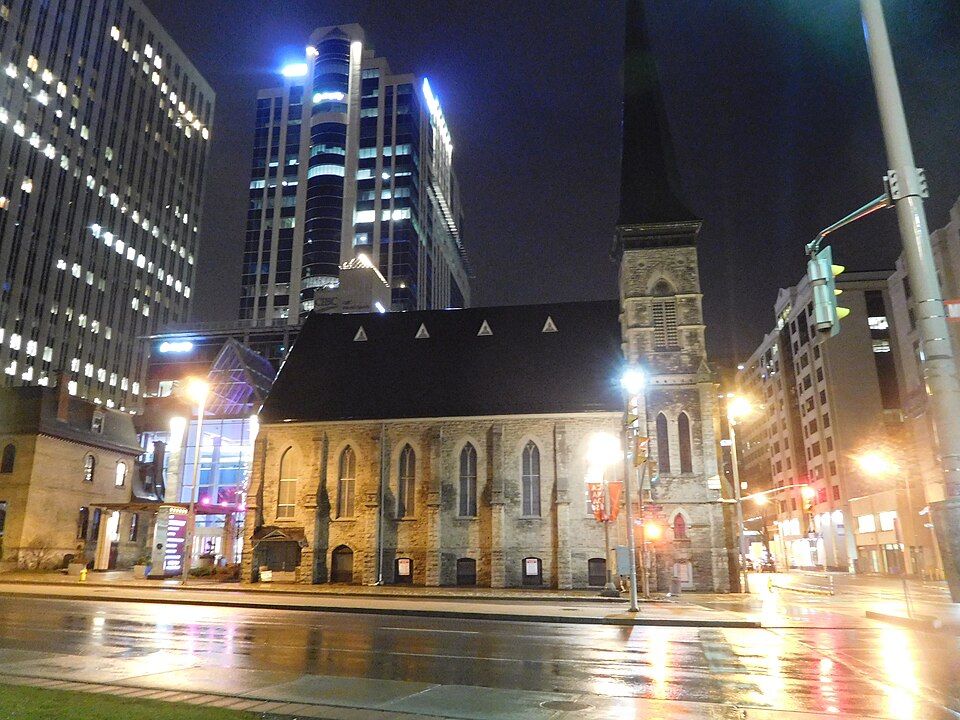 A photograph of First Baptist Church