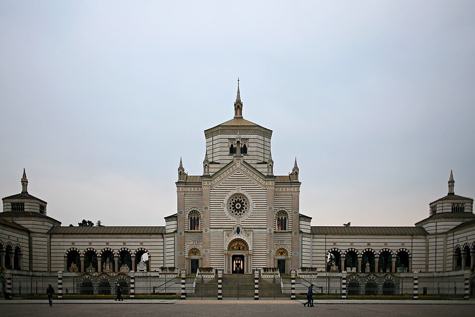 A photograph of monumental cemetery of Milan