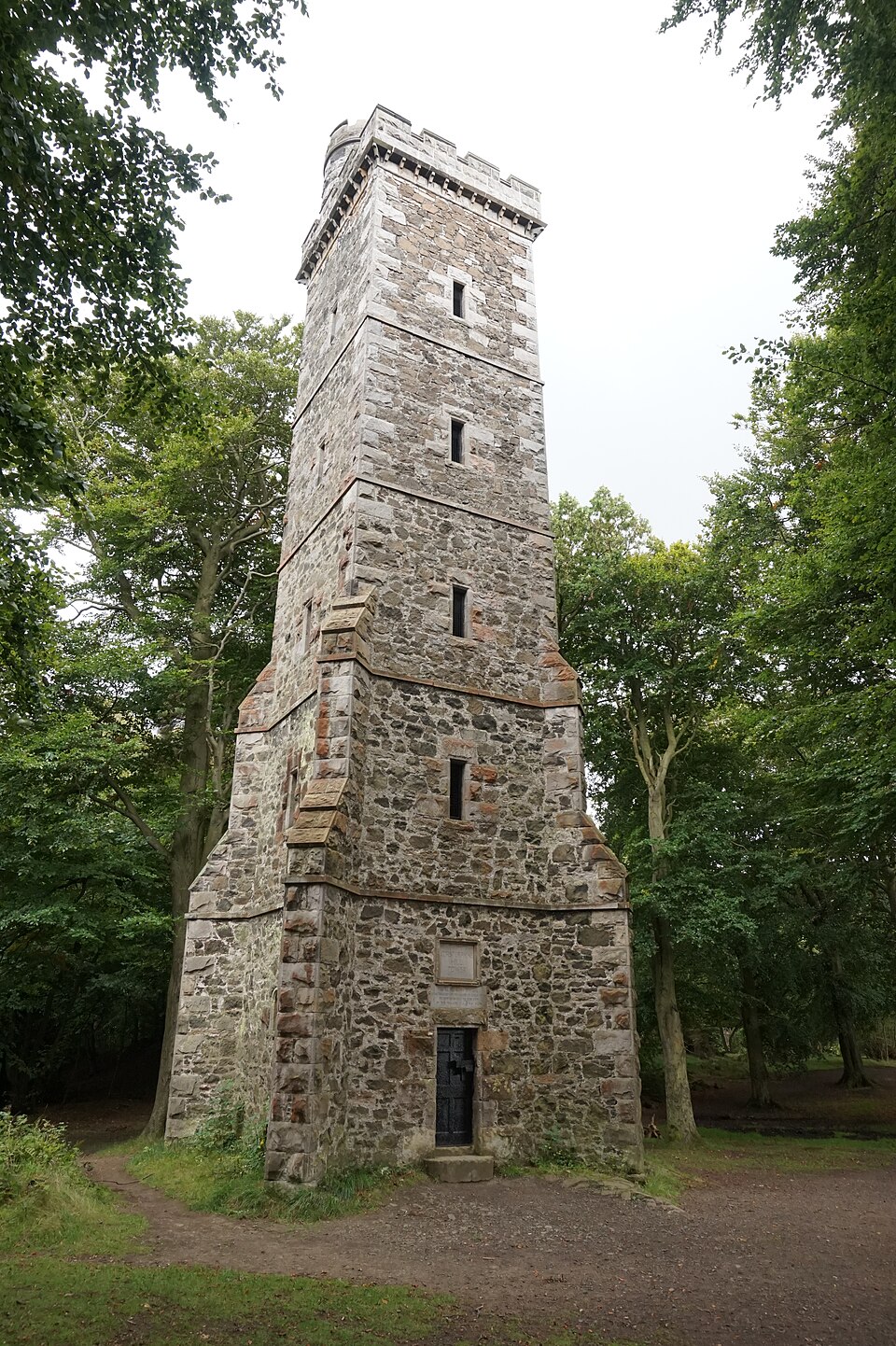 A photograph of Clermiston Tower, Corstorphine Hill