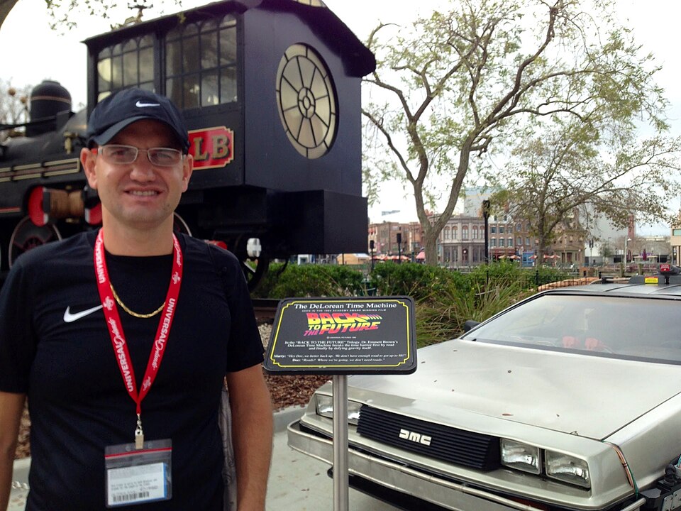 A photograph of The DeLorean Time Machine