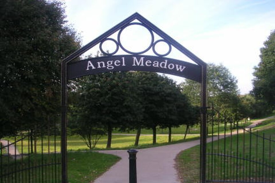 A photograph of St Michael's Flags and Angel Meadow Park