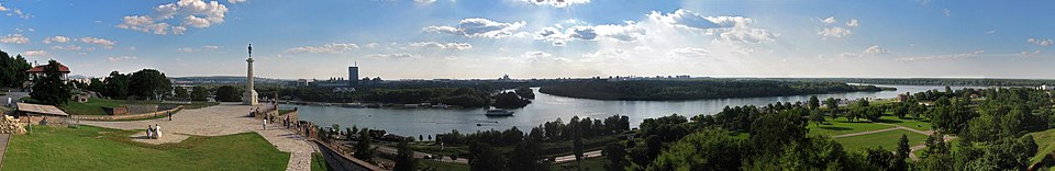 A photograph of Boat to the meeting of the Sava and the Danube