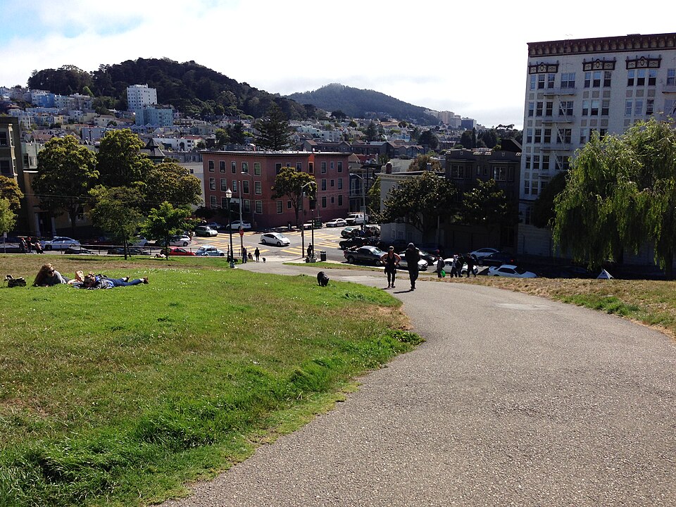 A photograph of Alamo Square Park