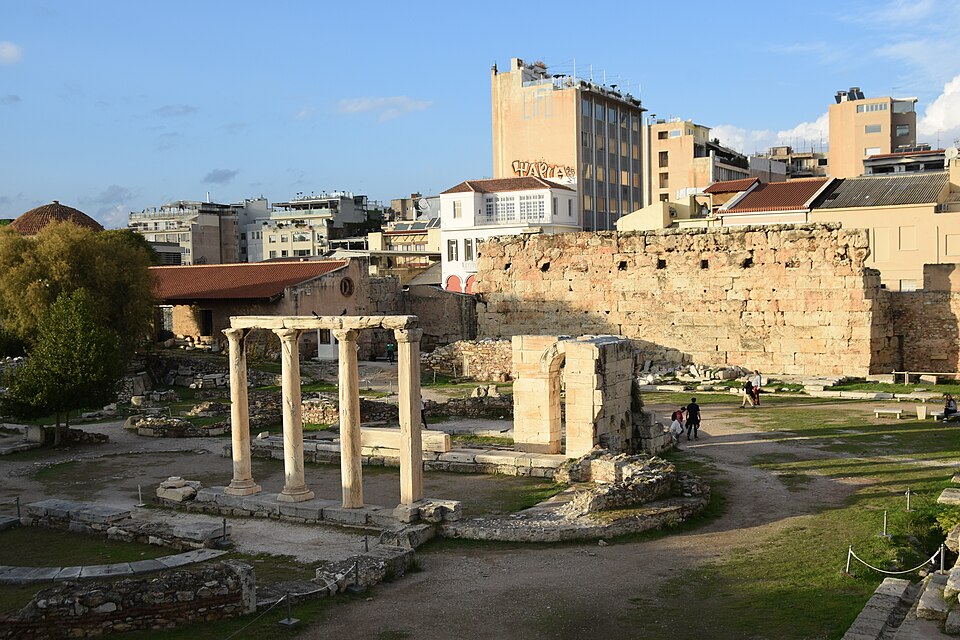A photograph of Hadrian's Library