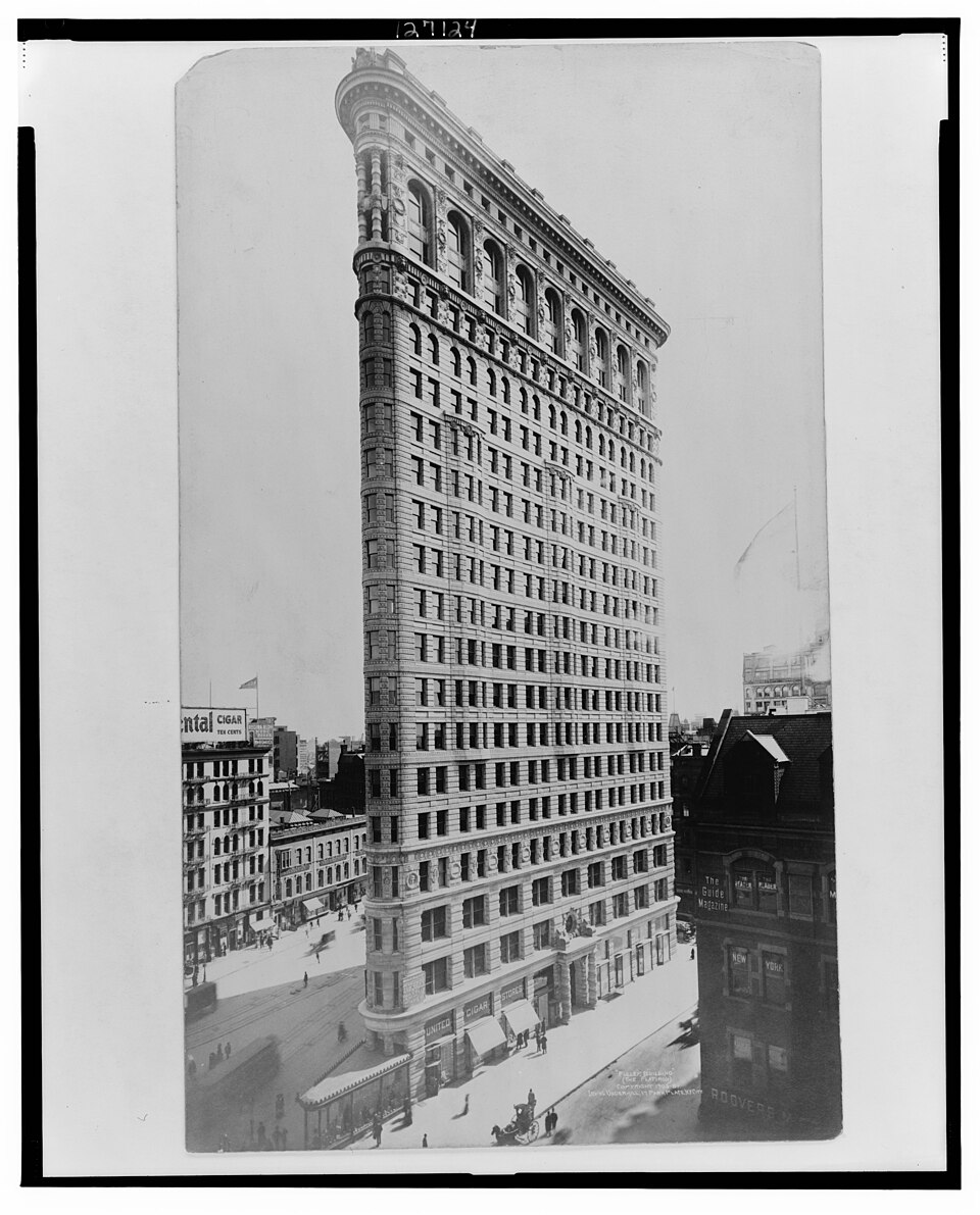 A photograph of Flatiron Building