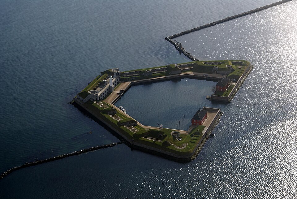 A photograph of Trekroner Fort