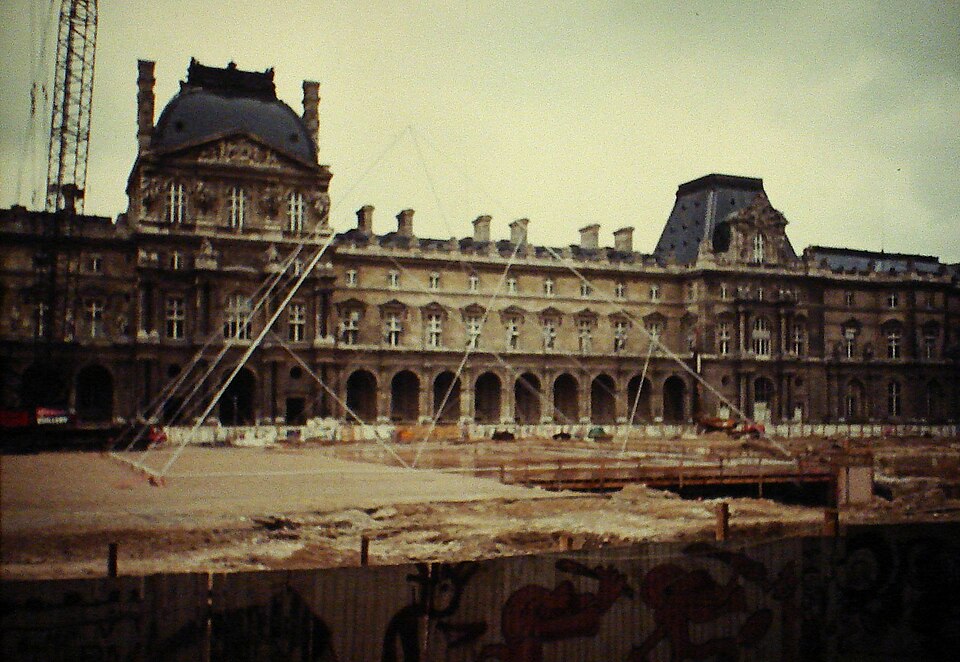 A photograph of Louvre Pyramid
