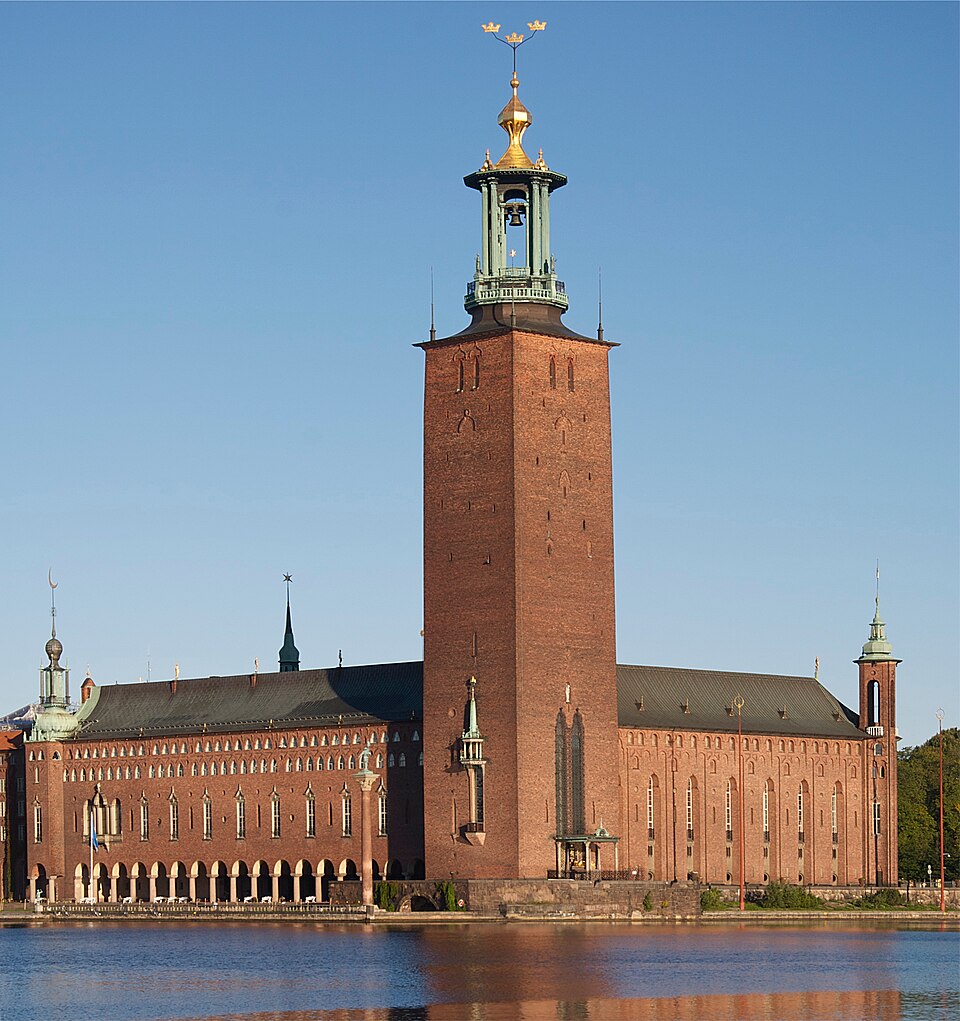 A photograph of Stockholm City Hall
