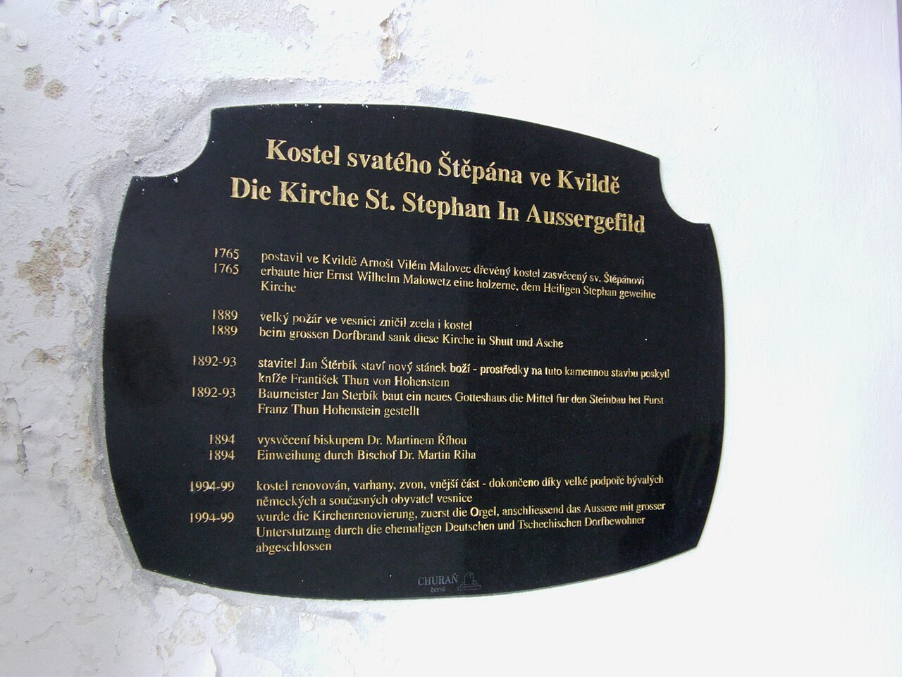 A photograph of information board