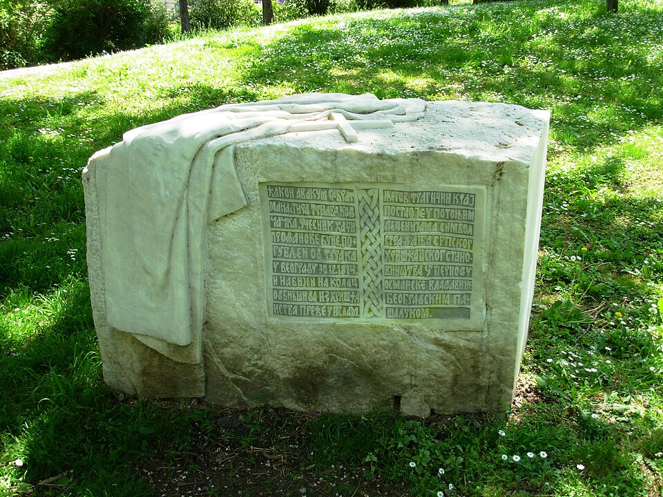 A photograph of Monument to deacon Habakkuk