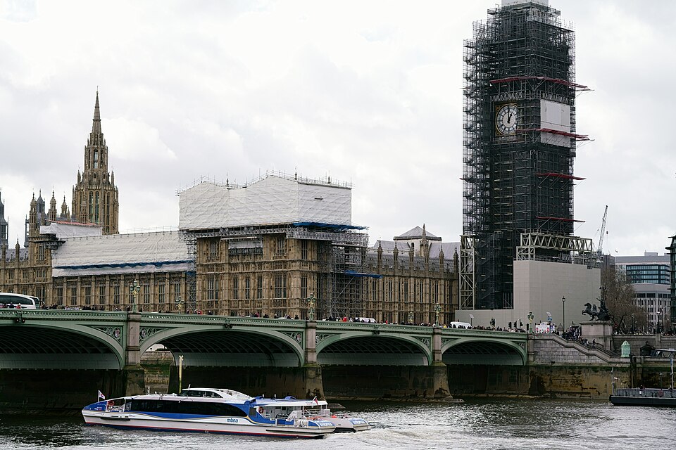 A photograph of Palace of Westminster