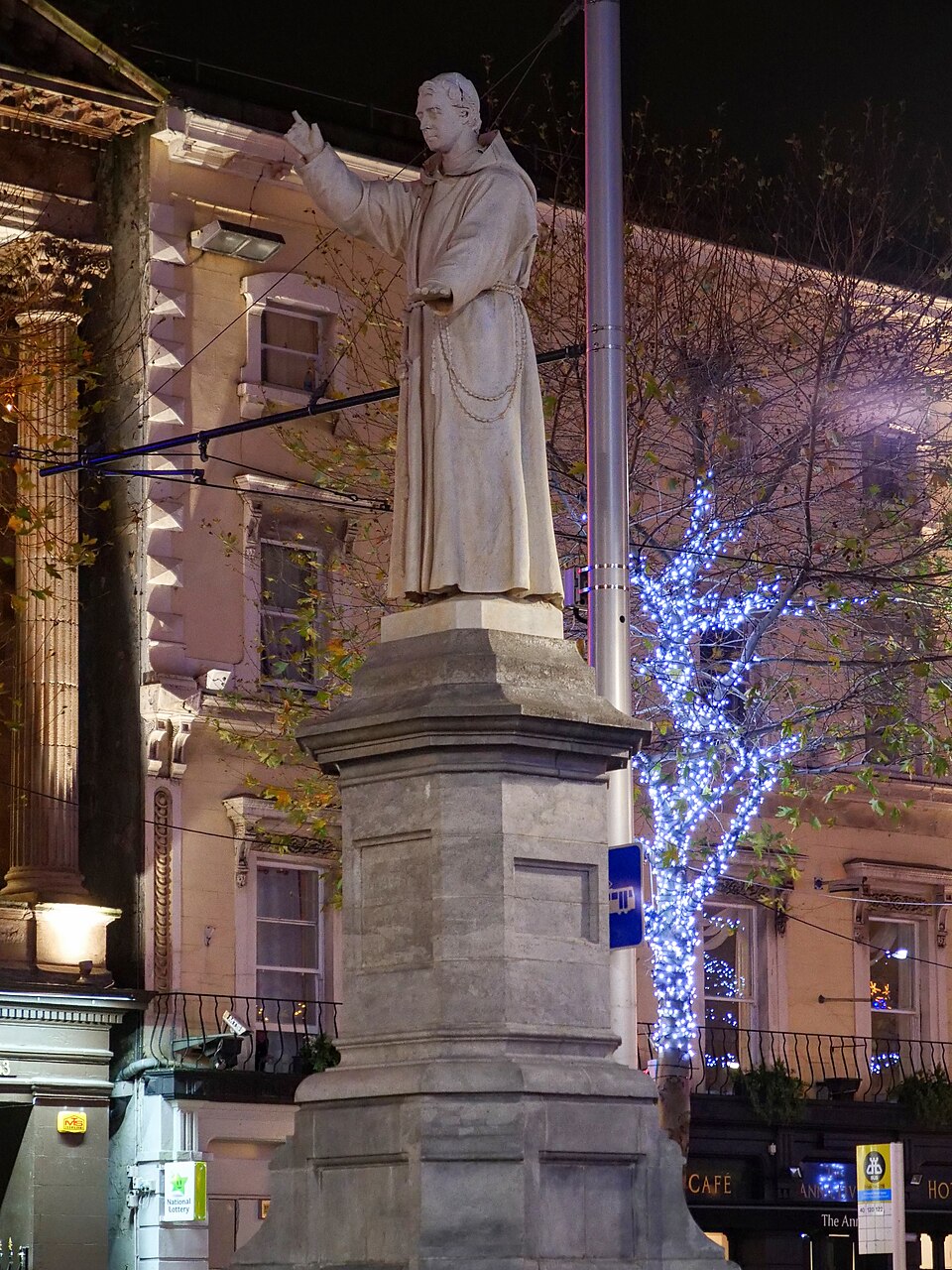A photograph of Father Mathew monument