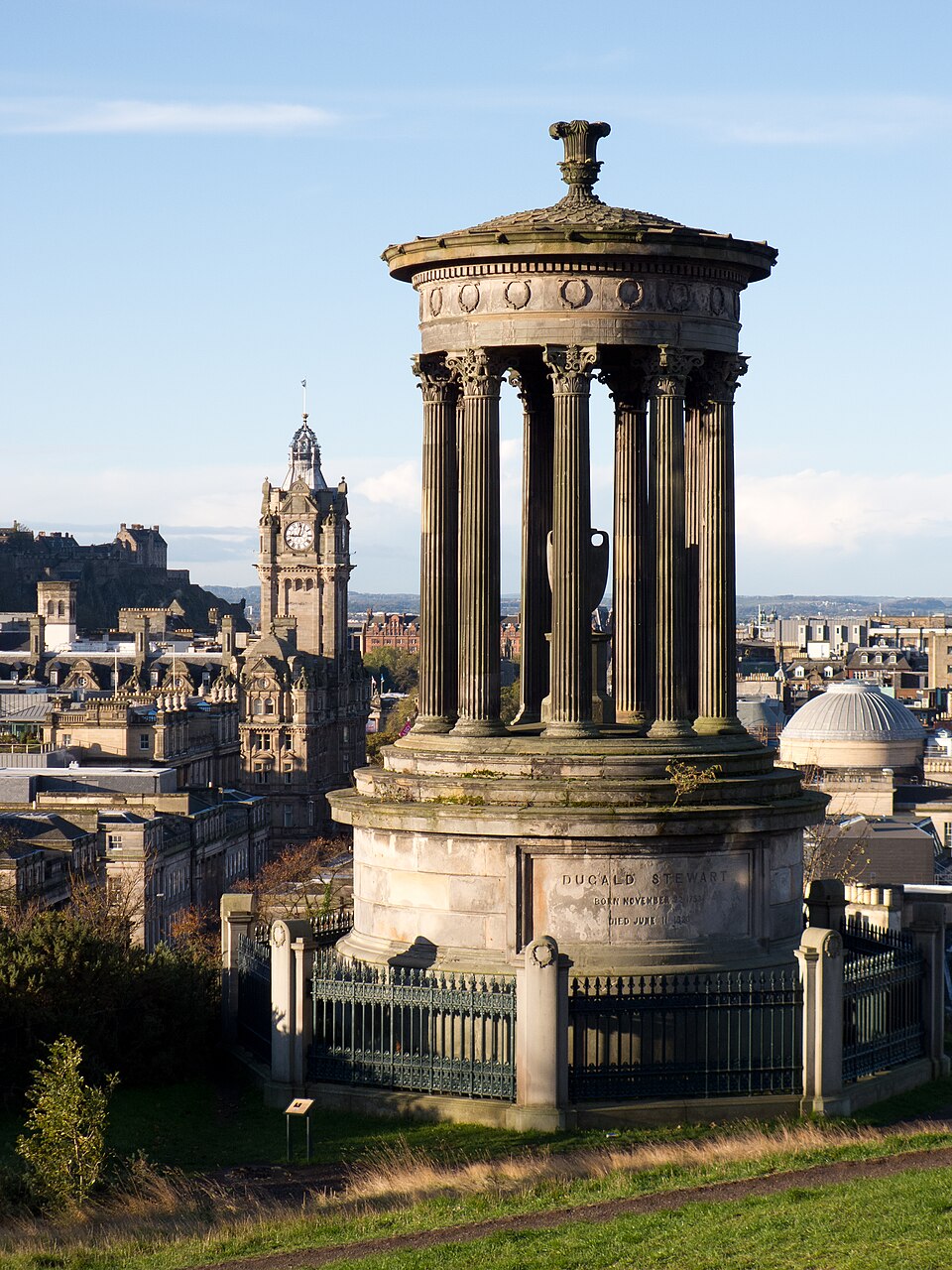 A photograph of Dugald Stewart Monument