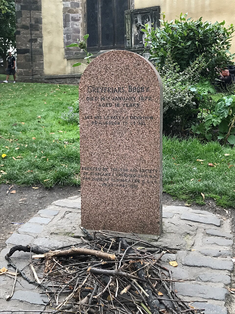 A photograph of Greyfriars Bobby