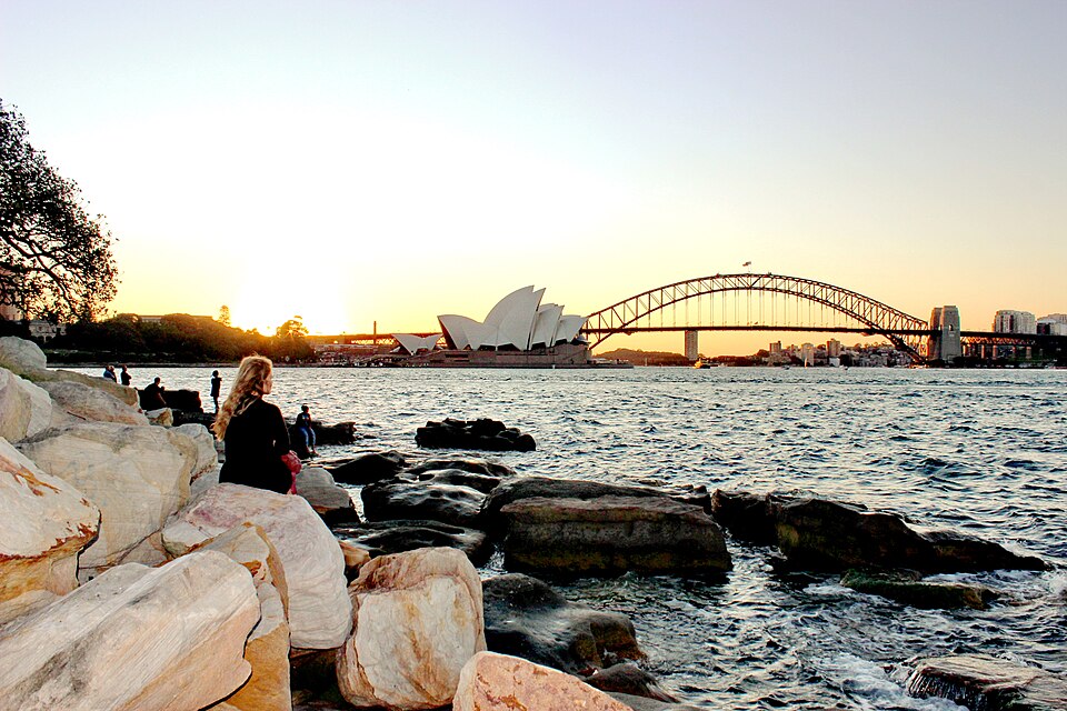 A photograph of Mrs Macquarie's Chair