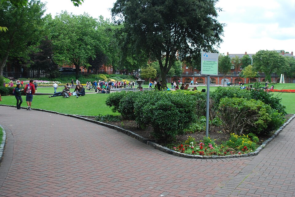A photograph of St. Patrick's Cathedral Park