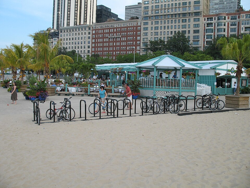 A photograph of Oak Street Beach