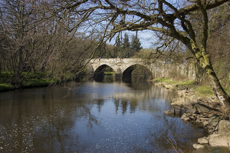 A photograph of Cramond Old Bridge