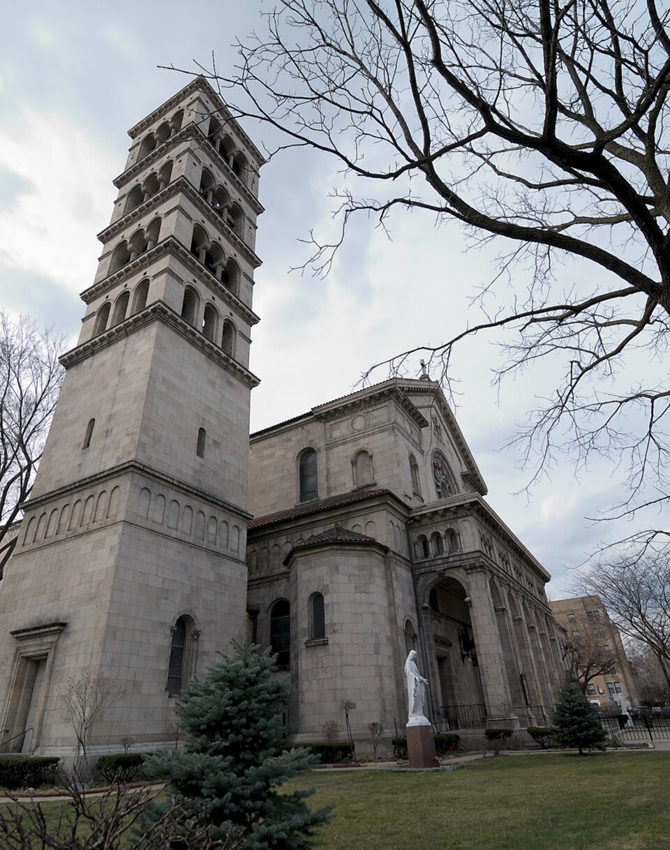 A photograph of Saint Mary of the Lake Church