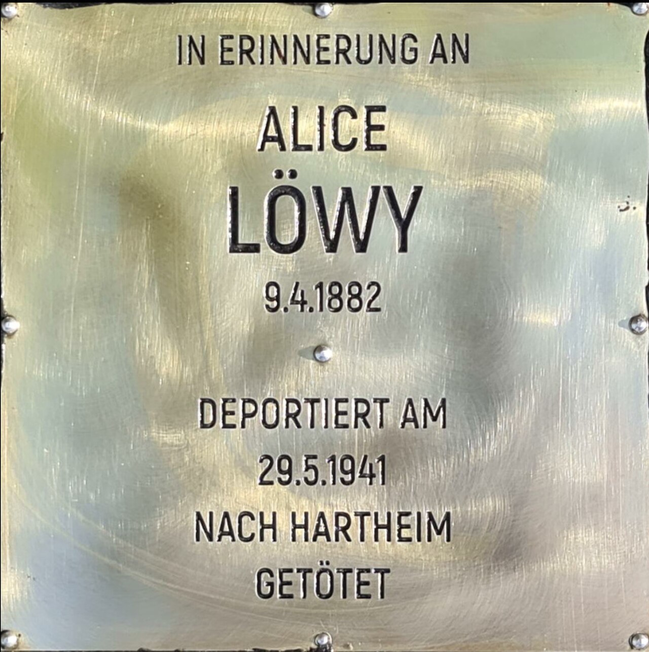 Stein der Erinnerung für Alice Löwy