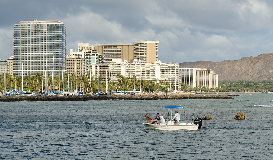 A photograph of Waikīkī Beach