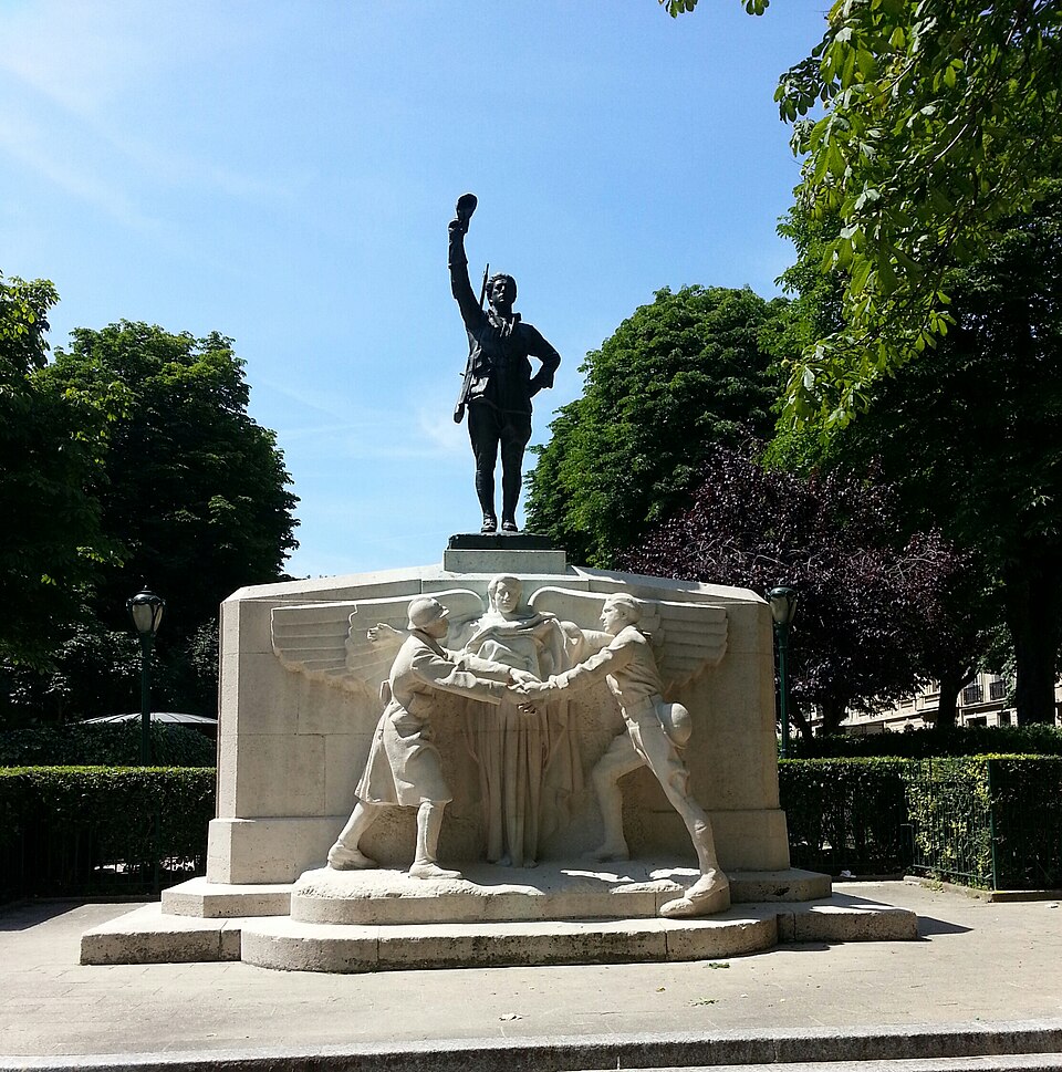 A photograph of Monument to the American Volunteers