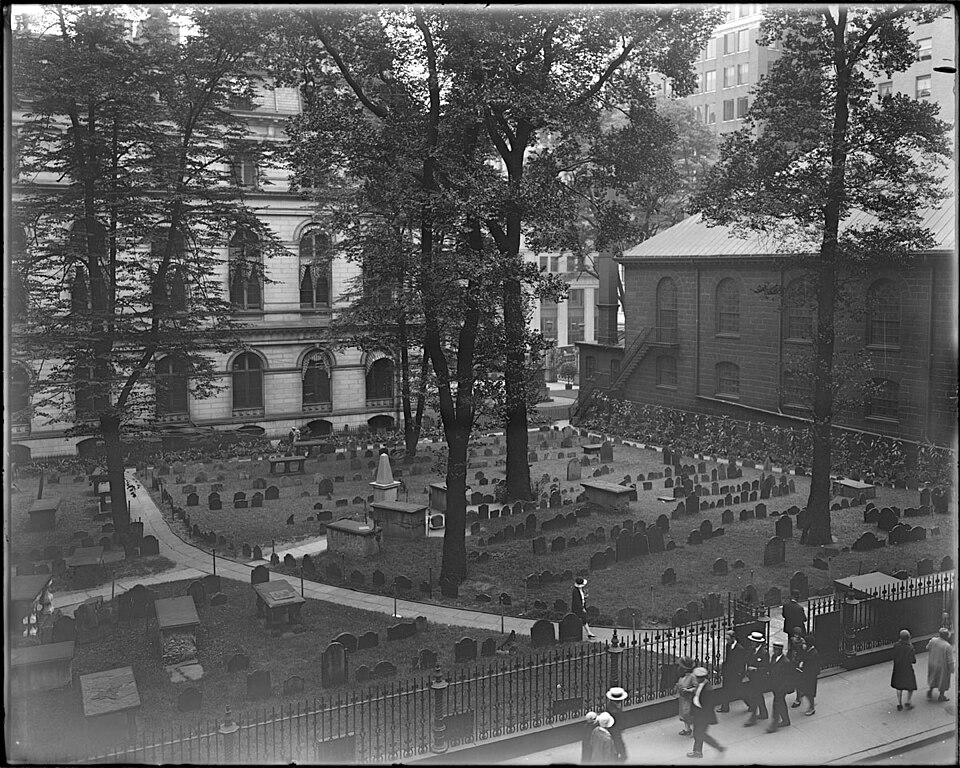 A photograph of King's Chapel Burying Ground
