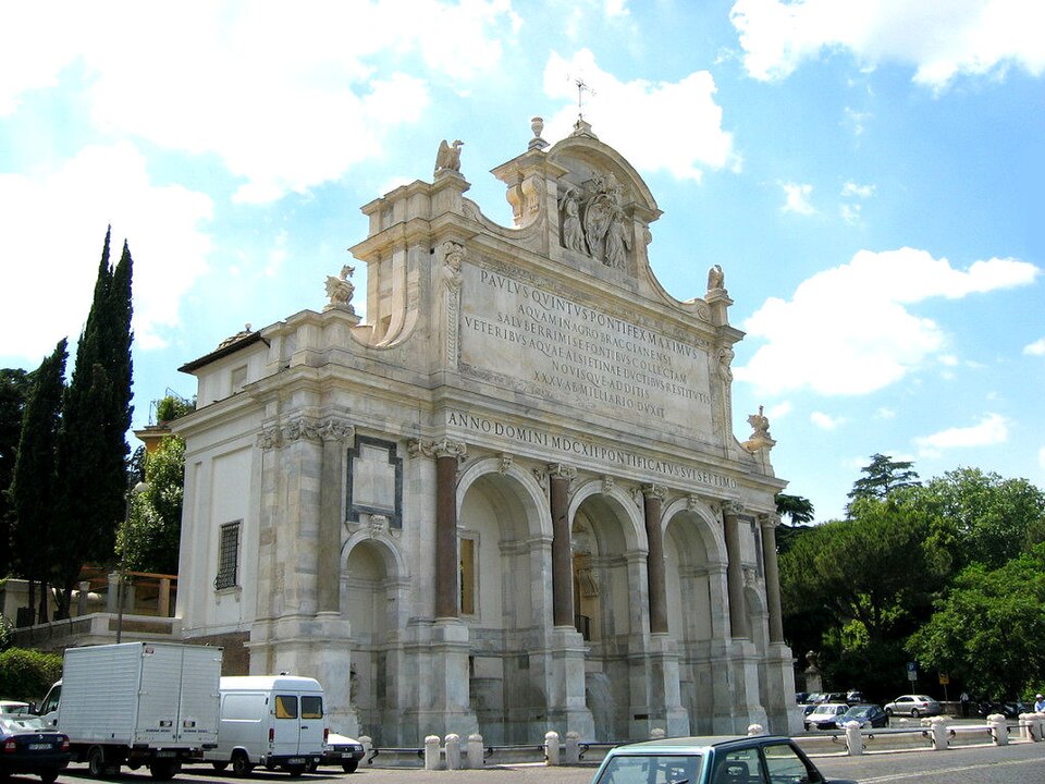 A photograph of Fontana dell'Acqua Paola