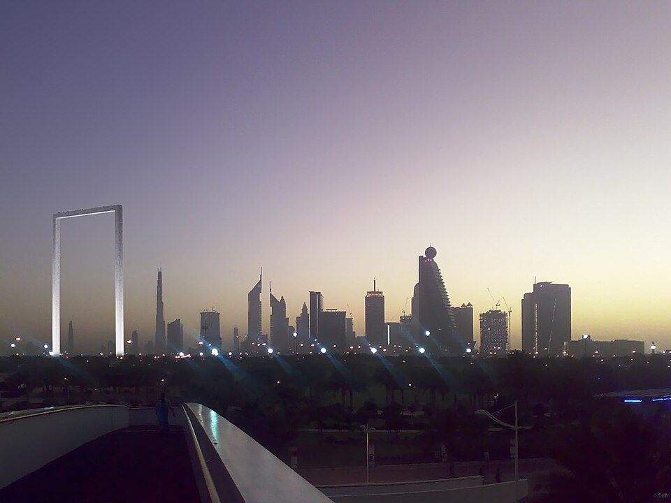 A photograph of Dubai Frame