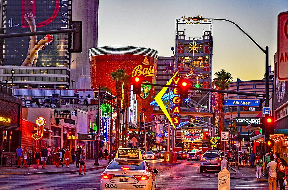 A photograph of Fremont East Entertainment District