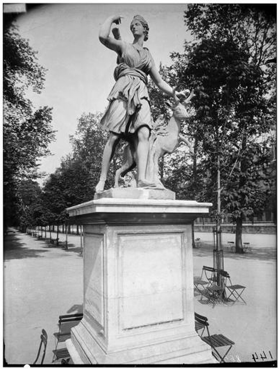 A photograph of Diana with a Doe
